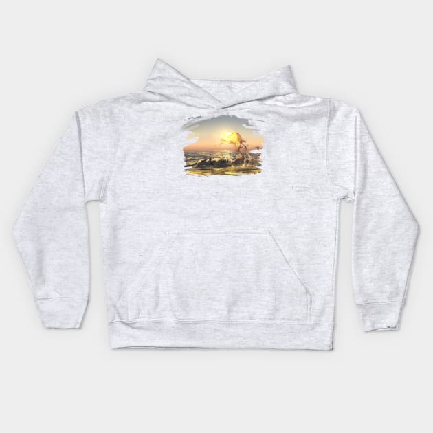 Surfer Kids Hoodie by aerroscape